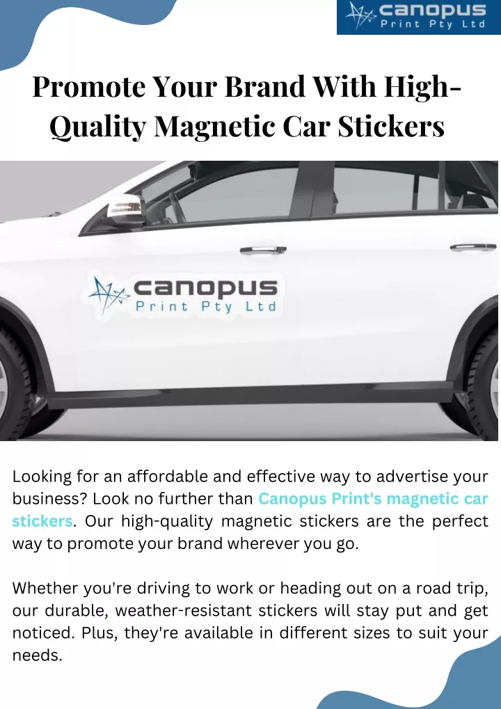 promote your brand with high quality magnetic