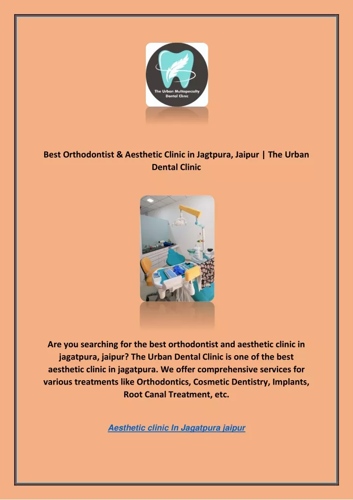 best orthodontist aesthetic clinic in jagtpura
