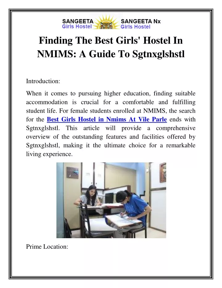 finding the best girls hostel in nmims a guide
