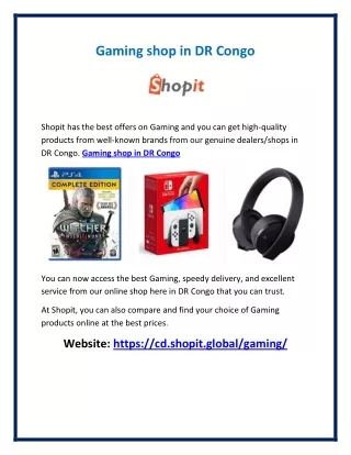 gaming shop in dr congo