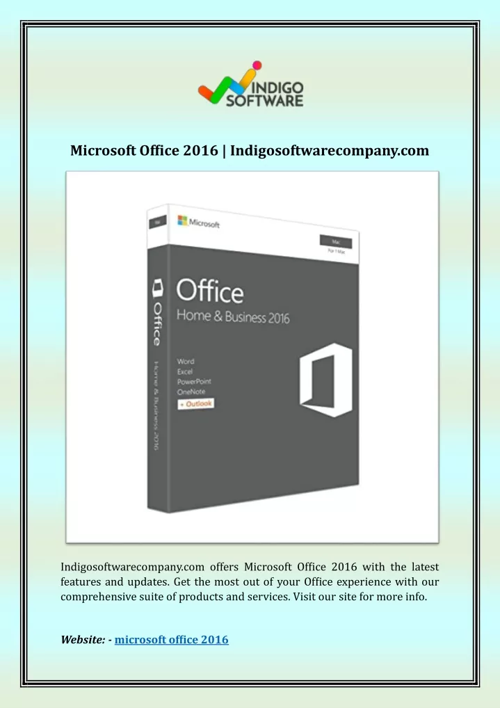 microsoft office 2016 indigosoftwarecompany com