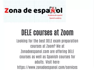 DELE courses at Zoom