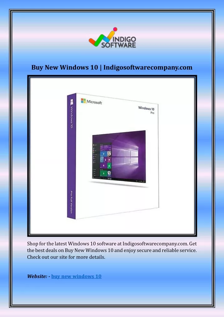 buy new windows 10 indigosoftwarecompany com