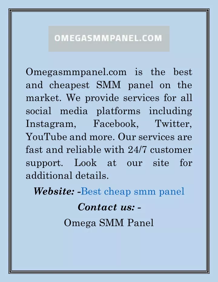 omegasmmpanel com is the best and cheapest