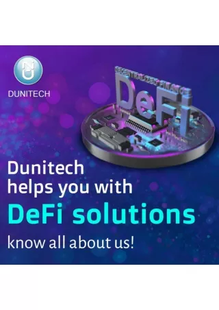 Defi Development Company in India  Dunitech  2023