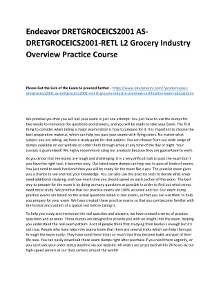 endeavor dretgroceics2001 as dretgroceics2001
