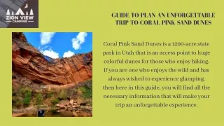 Coral Pink Sand Dunes Tours -Visit Now