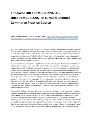endeavor dretremccic2207 as dretremccic2207 retl