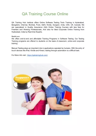 qa training course online