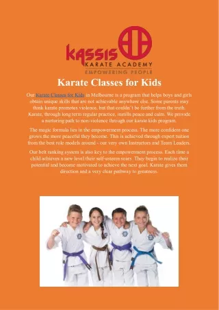 Karate Classes for Kids