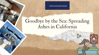 goodbye by the sea spreading ashes in california