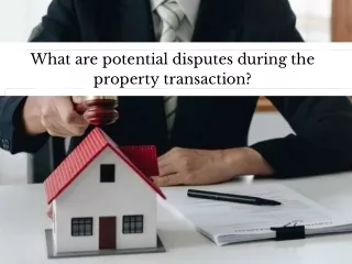 What are potential disputes during the property transaction?