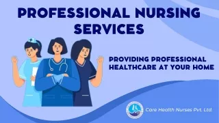 Best Qualified Nursing Service at Home in India