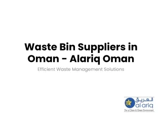 waste bin suppliers in oman alariq oman