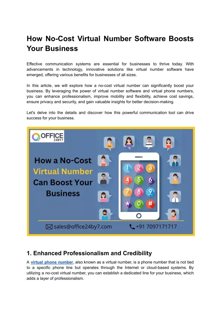 how no cost virtual number software boosts your
