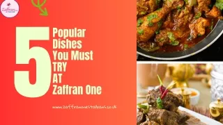 Zaffran One - 15% Discount on order through the website (Collection only)