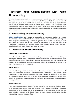 transform your communication with voice
