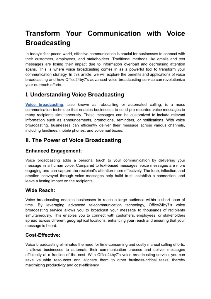 transform your communication with voice