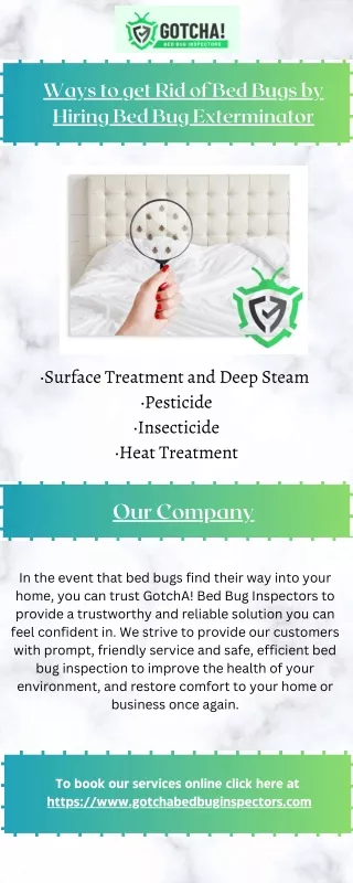 ways to get rid of bed bugs by hiring