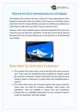 what are th what are the tips for revolutionizing