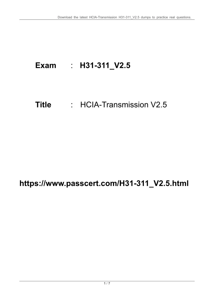 download the latest hcia transmission