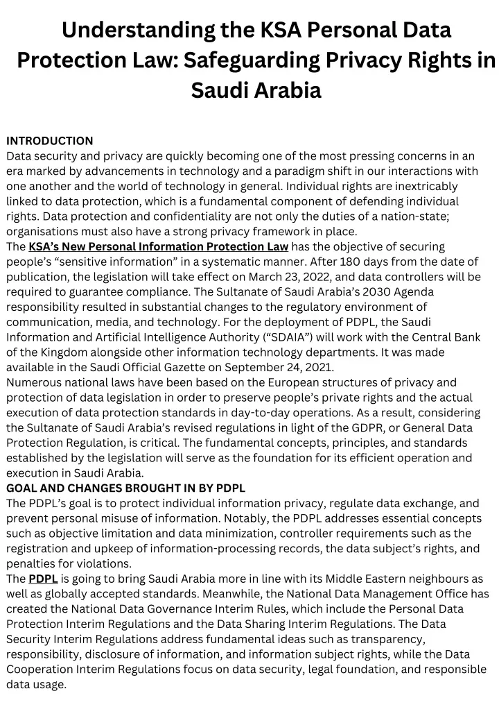 understanding the ksa personal data protection