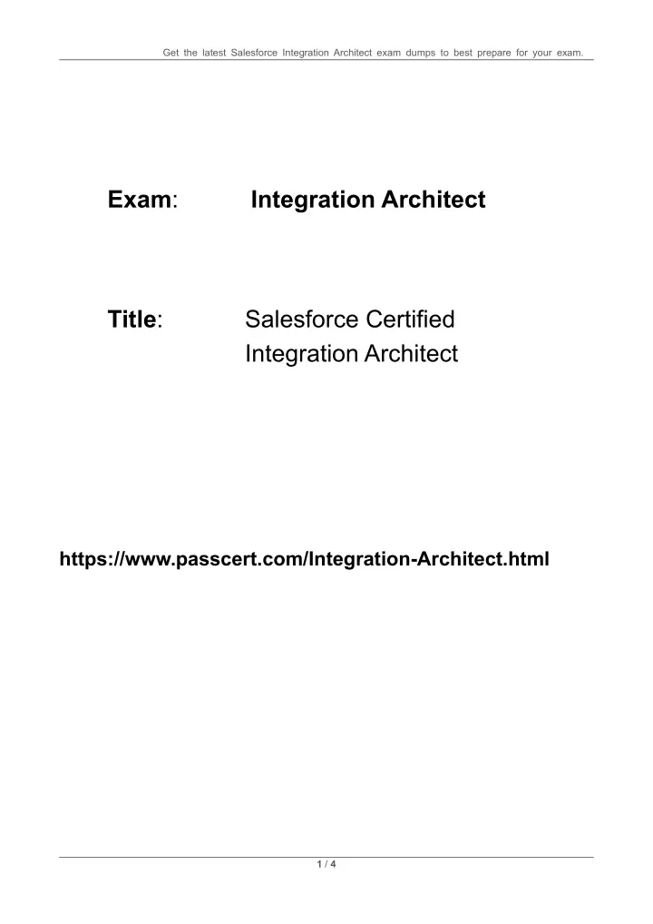 get the latest salesforce integration architect