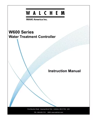 w600 series water treatment controller