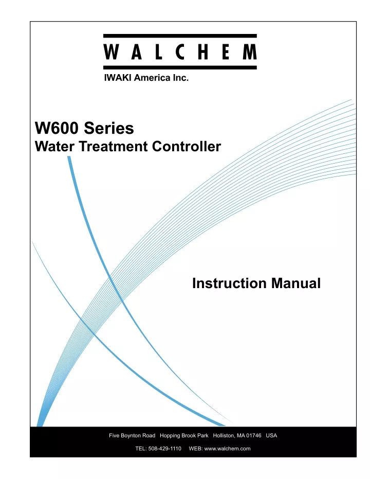 w600 series water treatment controller