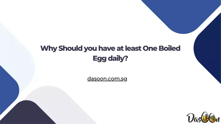 why should you have at least one boiled egg daily