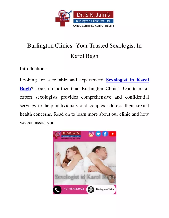 burlington clinics your trusted sexologist