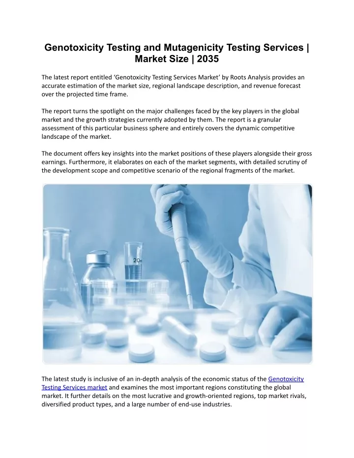 genotoxicity testing and mutagenicity testing