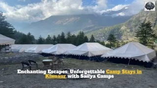 Camp Stays in Kinnaur