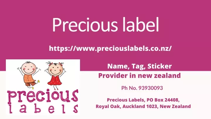 precious label