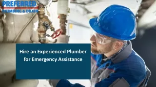 Hire an Experienced Plumber for Emergency Assistance