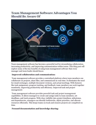 team management software advantages you should
