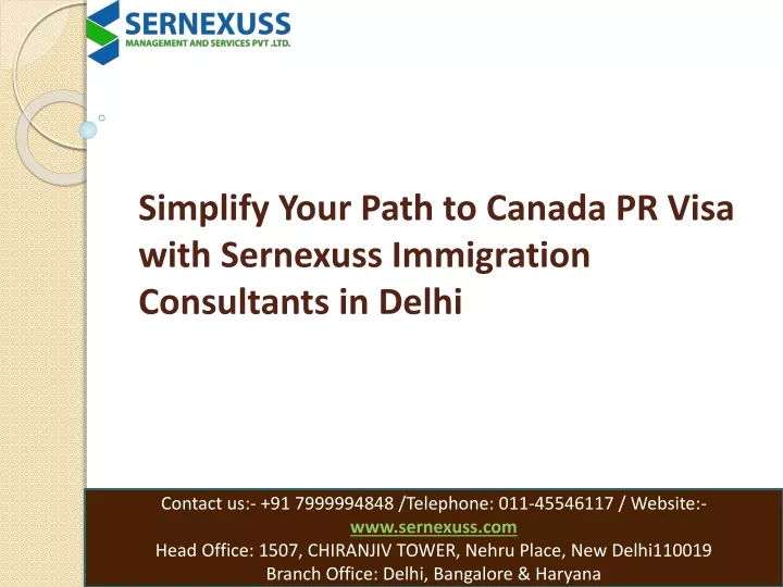 simplify your path to canada pr visa with sernexuss immigration consultants in delhi