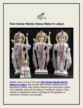 ram darbar marble statue maker in jaipur