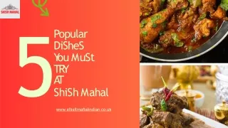 Shish Mahal | Indian restaurant near me | Indian takeaway near me