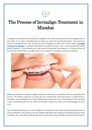 the process of invisalign treatment