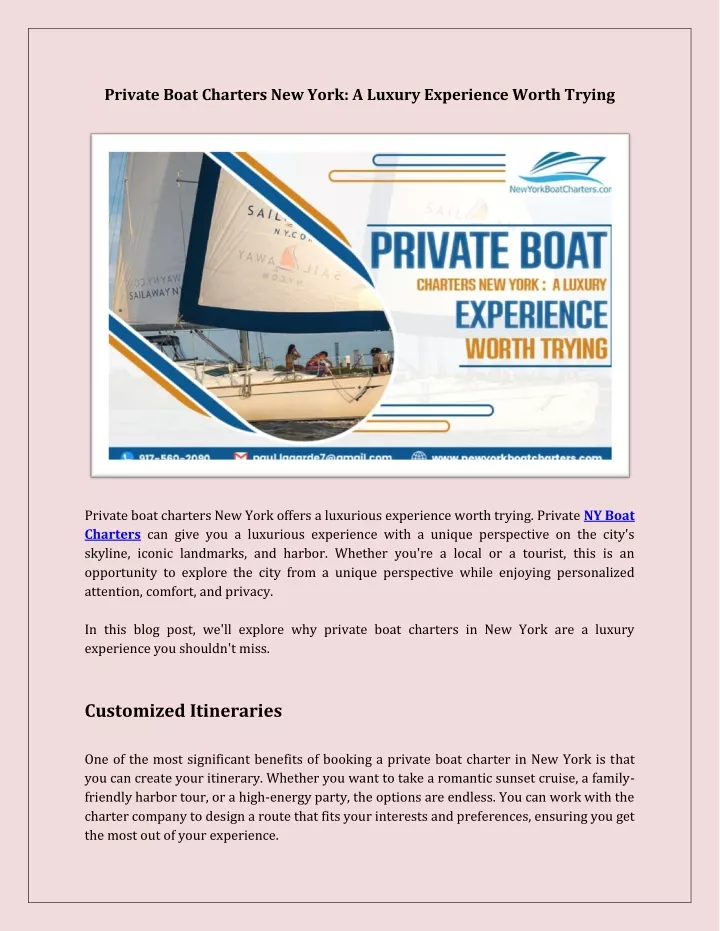 private boat charters new york a luxury