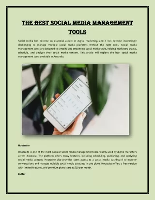 The Best Social Media Management Tools