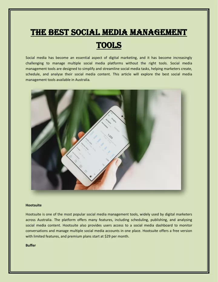 the best social media management the best social