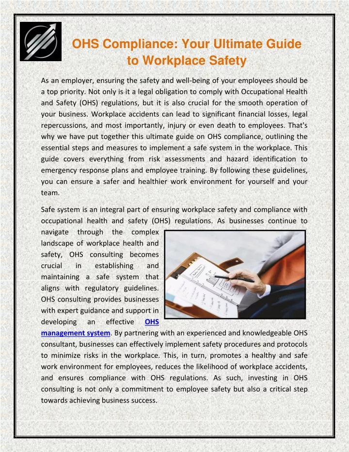 ohs compliance your ultimate guide to workplace