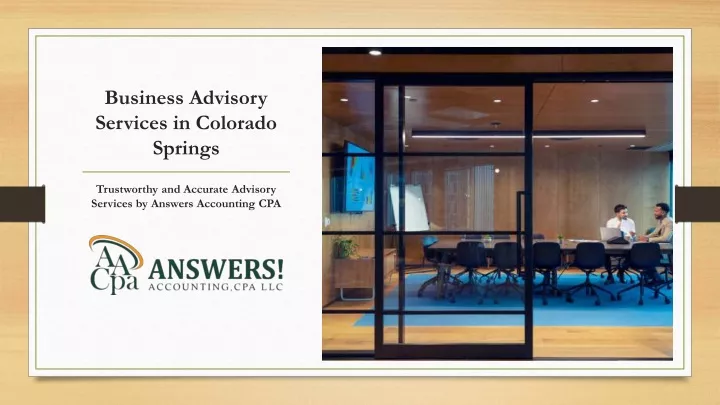 business advisory services in colorado springs