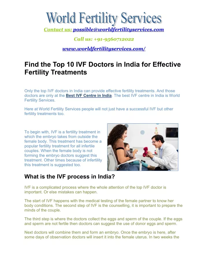 contact us possible@worldfertilityservices com