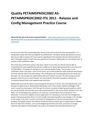 quality petaimsproic2002 as petaimsproic2002 itil