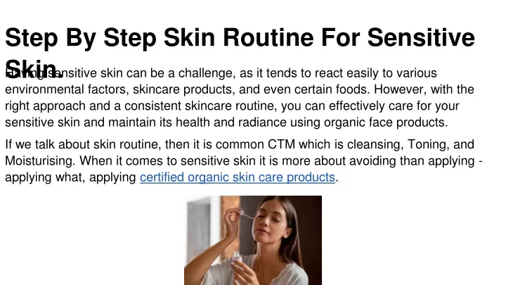 step by step skin routine for sensitive skin