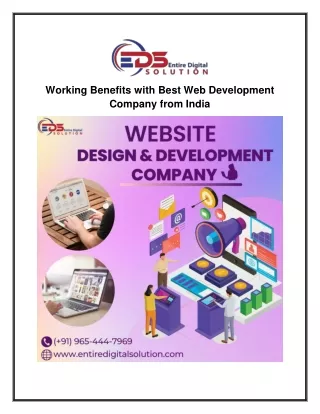 Working Benefits with Best Web Development Company from India