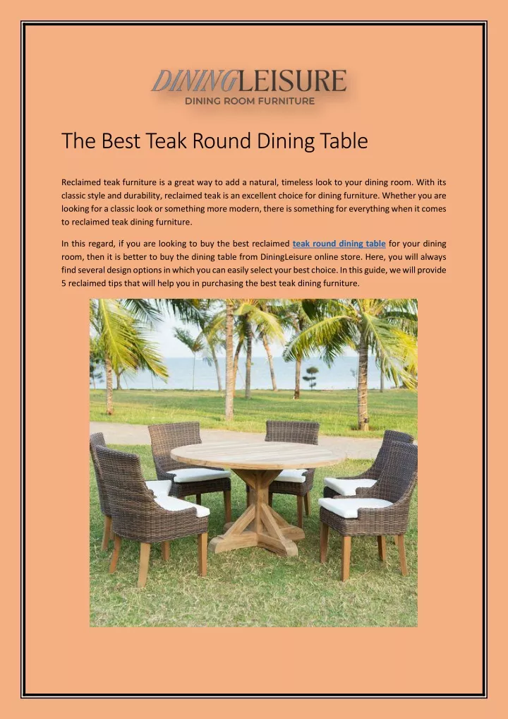 the best teak round dining table